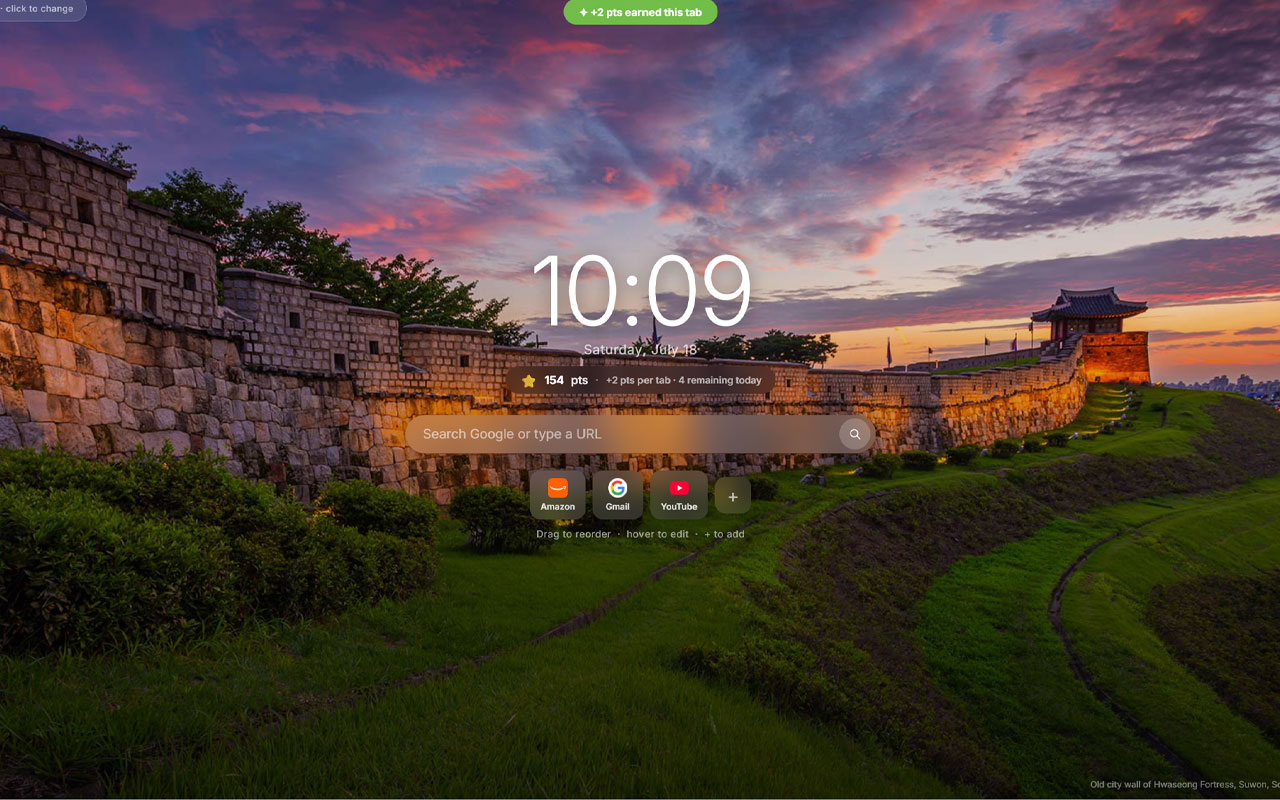 Oui Impact new tab experience